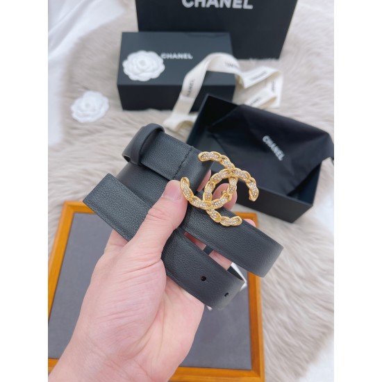 C-ANEL 香-儿女士皮带,3.0cm C-ANEL 香-儿女士皮带,3.0cm