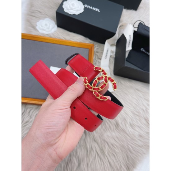 C-ANEL 香-儿女士皮带,3.0cm C-ANEL 香-儿女士皮带,3.0cm