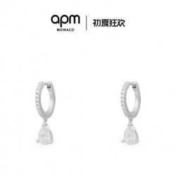 Hl76700[新品]APM Monaco水滴圈形耳环女前卫时尚银饰耳环简约珠宝礼物