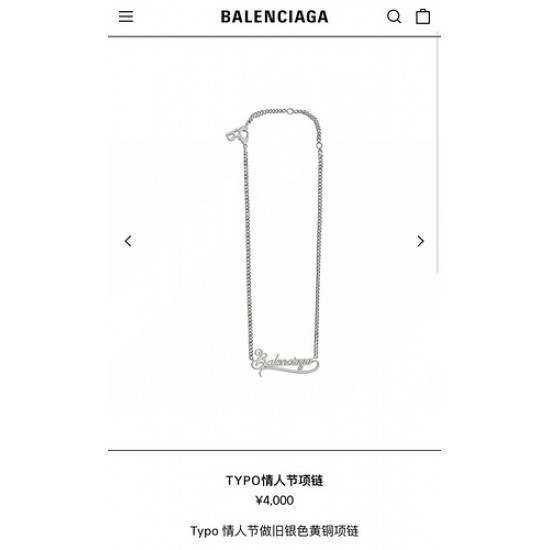 Hl76B20新款 巴黎世家 Balenciaga 项链  复古风 简单大方 大牌金质感饱满 ，搭配衣服超好看 ！