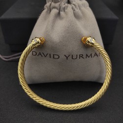 Hl75900David Yurman 5MM金色带钻黄钻手镯。建议适合佩戴的手围15-20cm