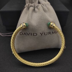 Hl75900David Yurman 5MM金色带钻蓝钻手镯。建议适合佩戴的手围15-20cm