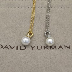 Hl76700David Yurman 8mm珍珠项链项链。银色、黄金色两款。长度42+3+3cm延长链