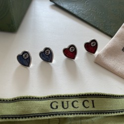 G标志耳钉 ♥️桃心图案 纯银做旧 超级时尚好看