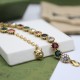HL600A30Gucci 古驰 彩钻手链 亚金材质 带虎头尾牌 HL600A30Gucci 古驰 彩钻手链 亚金材质 带虎头尾牌