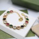 HL600A30Gucci 古驰 彩钻手链 亚金材质 带虎头尾牌 HL600A30Gucci 古驰 彩钻手链 亚金材质 带虎头尾牌