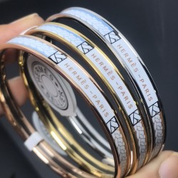新品花纹珐琅手镯 编号：EW62036A20白金 黄金 玫瑰金