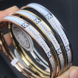 新品花纹珐琅手镯 编号：EW62036A20白金 黄金 玫瑰金