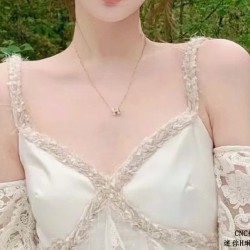 V金材质  5140A90  （肉色）对版  爱马仕迷你H琳琅项链