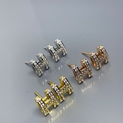 新品满钻H耳钉 编号：BL0150650