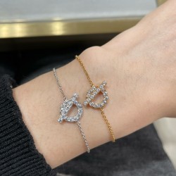 V金材质 8670A50   OT扣手链  高级精工版 众多网红女神爱戴OT扣满钻手链，手工铲钉镶嵌 原版字印