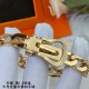 V金材质 2580C20加厚版，爱马仕大号光面皮带手链。高级精工版[色][色]众多网红同款 太考验师傅的手艺了 高端定制 女神 都爱爱马仕火爆  ✨1:1
