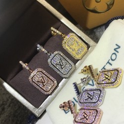 耳吊 新款满天星小方牌耳吊 黄金 玫瑰金 白金 编号：BL814750