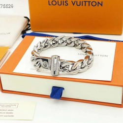 LV手链Monogram 图案雕琢超大链条手链 尺寸20CM