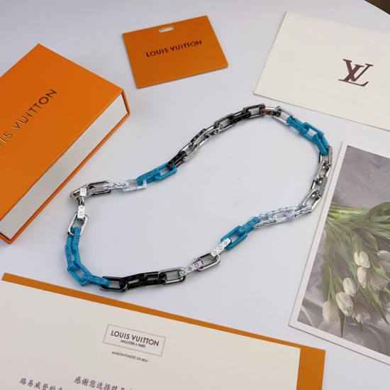 Hl76A80 MONOGRAM CHAIN 项链新款LOUIS VUITTON路易威登多色钯漆饰面项链 搭配同款手链绝绝子 Hl76A80 MONOGRAM CHAIN 项链新款LOUIS VUITTON路易威登多色钯漆饰面项链 搭配同款手链绝绝子