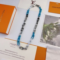 Hl76A80 MONOGRAM CHAIN 项链新款LOUIS VUITTON路易威登多色钯漆饰面项链 搭配同款手链绝绝子