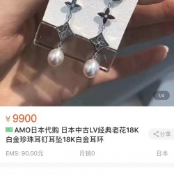 新款LV经典老花耳环，三色齐AL800800