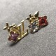 新品彩钻尖花字母耳钉 编号:BL613700 新品彩钻尖花字母耳钉 编号:BL613700