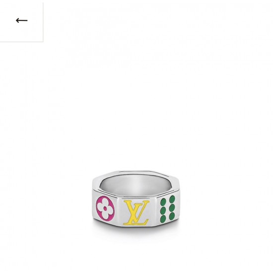 HL90551驴家戒指Play-It 戒指以诙谐意趣展现路易威登标识与 Monogram 花卉,将其与恰似骰子图案的波点共同排列于多面金属指环上,释放视觉冲击。到货6-7-8-9拿三色 HL90551驴家戒指Play-It 戒指以诙谐意趣展现路易威登标识与 Monogram 花卉,将其与恰似骰子图案的波点共同排列于多面金属指环上,释放视觉冲击。到货6-7-8-9拿三色