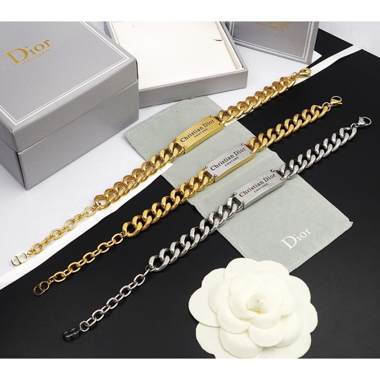 手链Hl76A00项链Hl76A20-Dior 迪奥字母牛仔链套装 手链Hl76A00项链Hl76A20-Dior 迪奥字母牛仔链套装
