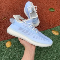 350v2半透明白蓝 adidas Yeezy 350 V2 白蓝 半透明 爆米花 专属 GW2869