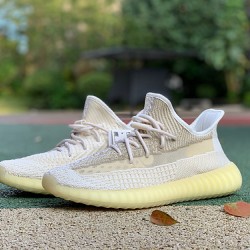 350v2氧化天使  最强性价比版本 Adidas Yeezy 350 V2 米白椰子Natural 氧化天使椰子跑步鞋FZ5246