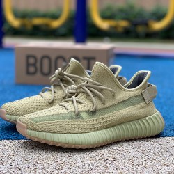 350v2抹茶绿 性价比版本实物偏绿些 Yeezy Boost 350 V2 Sulfur 硫磺抹茶绿 情侣鞋FY5346 尺码：36-48