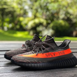 350v2黑灰橙 Adidas Yeezy 350 V2黑灰橙 椰子HQ7045