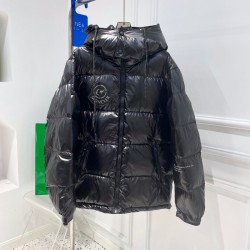 藤原浩联名地球图案，情侣款面包连帽闪电羽绒服蒙口