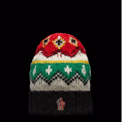 MONCLER GRENOBLE ALPACA &amp;amp; WOOL JACQUARD BEANIE