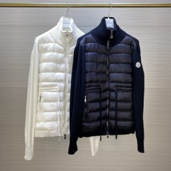 Moncler Jacket 蒙口女款针织拼接羽绒服开衫系列 连帽羽绒服外套