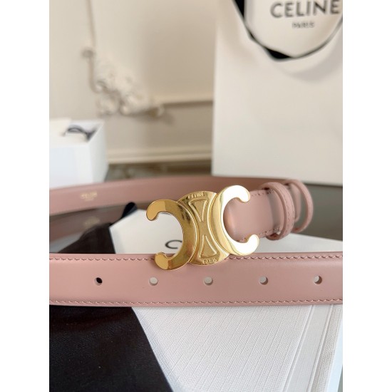 赛琳 CELINE女士皮带,小牛皮质感搭配独特凯旋门扣,颜色粉红色 宽2.4cm 低调中暗藏奢华,轻松点亮穿搭 。手工缝制 c12480 赛琳 CELINE女士皮带,小牛皮质感搭配独特凯旋门扣,颜色粉红色 宽2.4cm 低调中暗藏奢华,轻松点亮穿搭 。手工缝制 c12480