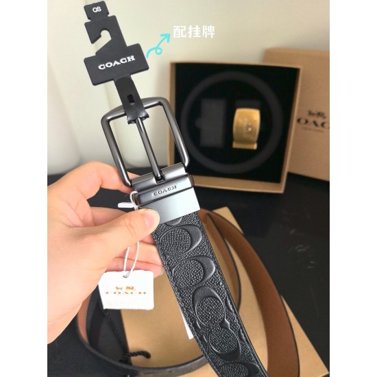 coach蔻驰 高品质 3.7cm 高真空电镀五金 , 可双面使用 旋转扣 双扣套装 配专柜挂牌及包装礼盒 coach蔻驰 高品质 3.7cm 高真空电镀五金 , 可双面使用 旋转扣 双扣套装 配专柜挂牌及包装礼盒
