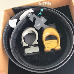 coach蔻驰 高品质  3.7cm 高真空电镀五金 ， 可双面使用 旋转扣 双扣套装 配专柜挂牌及包装礼盒