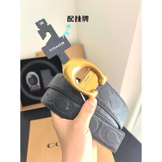 coach蔻驰 高品质 3.7cm 高真空电镀五金 , 可双面使用 旋转扣 双扣套装 配专柜挂牌及包装礼盒 coach蔻驰 高品质 3.7cm 高真空电镀五金 , 可双面使用 旋转扣 双扣套装 配专柜挂牌及包装礼盒
