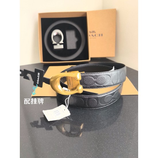 coach蔻驰 高品质 3.7cm 高真空电镀五金 , 可双面使用 旋转扣 双扣套装 配专柜挂牌及包装礼盒 coach蔻驰 高品质 3.7cm 高真空电镀五金 , 可双面使用 旋转扣 双扣套装 配专柜挂牌及包装礼盒