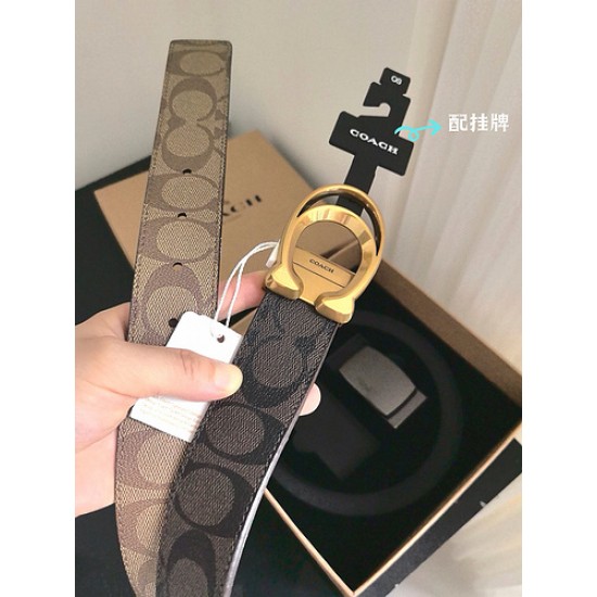 coach蔻驰 高品质 3.7cm 高真空电镀五金 , 可双面使用 旋转扣 双扣套装 配专柜挂牌及包装礼盒 coach蔻驰 高品质 3.7cm 高真空电镀五金 , 可双面使用 旋转扣 双扣套装 配专柜挂牌及包装礼盒