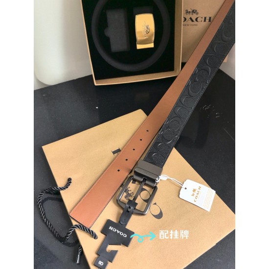 coach蔻驰 高品质 3.7cm 高真空电镀五金 , 可双面使用 旋转扣 双扣套装 配专柜挂牌及包装礼盒 coach蔻驰 高品质 3.7cm 高真空电镀五金 , 可双面使用 旋转扣 双扣套装 配专柜挂牌及包装礼盒