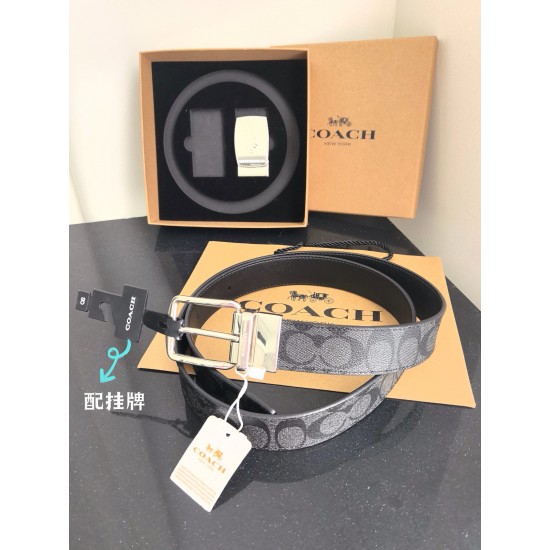 coach蔻驰 高品质 3.7cm 高真空电镀五金 , 可双面使用 旋转扣 双扣套装 配专柜挂牌及包装礼盒 coach蔻驰 高品质 3.7cm 高真空电镀五金 , 可双面使用 旋转扣 双扣套装 配专柜挂牌及包装礼盒