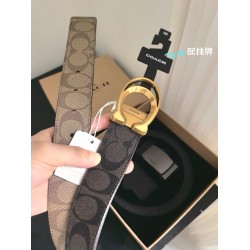 coach蔻驰 高品质  3.7cm 高真空电镀五金 ， 可双面使用 旋转扣 双扣套装 配专柜挂牌及包装礼盒