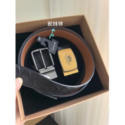 coach蔻驰 高品质  3.7cm 高真空电镀五金 ， 可双面使用 旋转扣 双扣套装 配专柜挂牌及包装礼盒