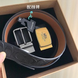 coach蔻驰 高品质  3.7cm 高真空电镀五金 ， 可双面使用 旋转扣 双扣套装 配专柜挂牌及包装礼盒
