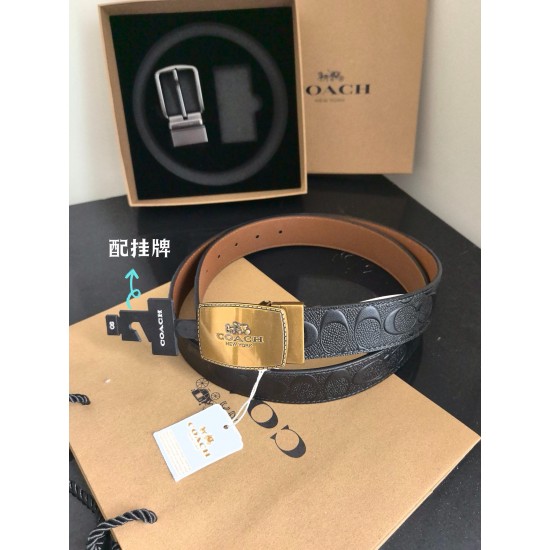 coach蔻驰 高品质 3.7cm 高真空电镀五金 , 可双面使用 旋转扣 双扣套装 配专柜挂牌及包装礼盒 coach蔻驰 高品质 3.7cm 高真空电镀五金 , 可双面使用 旋转扣 双扣套装 配专柜挂牌及包装礼盒