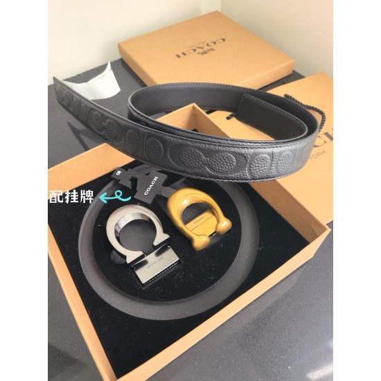 coach蔻驰 高品质 3.7cm 高真空电镀五金 , 可双面使用 旋转扣 双扣套装 配专柜挂牌及包装礼盒 coach蔻驰 高品质 3.7cm 高真空电镀五金 , 可双面使用 旋转扣 双扣套装 配专柜挂牌及包装礼盒