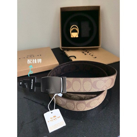 coach蔻驰 高品质 3.7cm 高真空电镀五金 , 可双面使用 旋转扣 双扣套装 配专柜挂牌及包装礼盒 coach蔻驰 高品质 3.7cm 高真空电镀五金 , 可双面使用 旋转扣 双扣套装 配专柜挂牌及包装礼盒