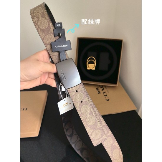 coach蔻驰 高品质 3.7cm 高真空电镀五金 , 可双面使用 旋转扣 双扣套装 配专柜挂牌及包装礼盒 coach蔻驰 高品质 3.7cm 高真空电镀五金 , 可双面使用 旋转扣 双扣套装 配专柜挂牌及包装礼盒