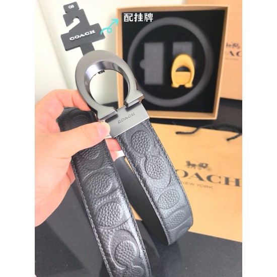 coach蔻驰 高品质 3.7cm 高真空电镀五金 , 可双面使用 旋转扣 双扣套装 配专柜挂牌及包装礼盒 coach蔻驰 高品质 3.7cm 高真空电镀五金 , 可双面使用 旋转扣 双扣套装 配专柜挂牌及包装礼盒