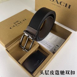 w22440 3.8CM宽度，头层牛皮带身配搭新款专柜扣！腰带长度100CM-125CM可供选择！长期现货供应