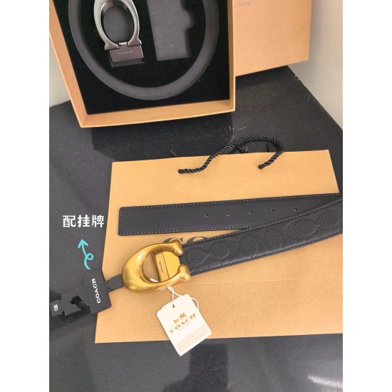 coach蔻驰 高品质 3.7cm 高真空电镀五金 , 可双面使用 旋转扣 双扣套装 配专柜挂牌及包装礼盒 coach蔻驰 高品质 3.7cm 高真空电镀五金 , 可双面使用 旋转扣 双扣套装 配专柜挂牌及包装礼盒