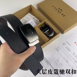 w22440 3.8CM宽度，头层牛皮带身配搭新款专柜扣！腰带长度100CM-125CM可供选择！长期现货供应
